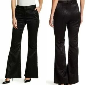 Romeo & Juliet Couture Textured Black Flare Pants